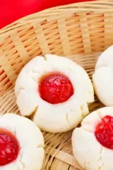 Shortbread Maraschino Cherry Cookies
