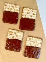 Chocolate Dipped Matzah with Sprinkles