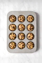 Banana Tahini Chocolate Chip Muffins