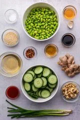 Spicy Edamame Cucumber Salad