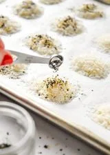 Everything Bagel Baked Parmesan Crisps