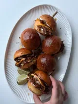 Birria Sliders with Caramelized Onions