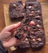 Fudgy Chocolate Chip Hazelnut Brownies