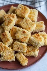 Vegan Parmesan Crusted Tofu