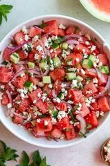 Watermelon Feta Mint Salad