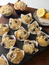 Bakery-Style Lemon Blueberry Muffin