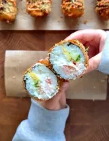 Crispy Sushi Burrito with Salmon