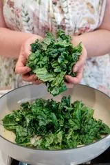 Sautéed Kale with Pan Fried Paneer