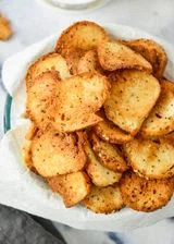 Air Fryer Everything Bagel Chips