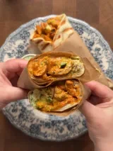 Garlic Butter Chicken Naan Wrap
