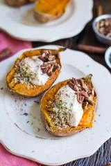 Breakfast Baked Sweet Potatoes