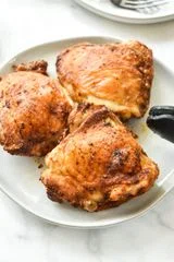 Air Fryer Bone-In Crispy Chicken Thighs