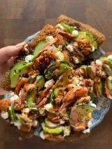 Crispy Tempura Shrimp Sushi Pizza