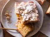 Brown Butter Peach Coffee Cake with Vanilla Bean Crumb