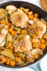 One Skillet Apple Cider Chicken