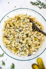Creamy Dill Pickle Pasta Salad