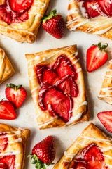 Cream Cheese Strawberry Danish with Puff Pastry