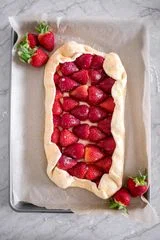 Strawberry Galette with an Oat Crumble Topping