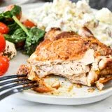 Air Fryer Bone-In Crispy Chicken Thighs