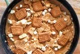 Brown Butter Biscoff White Chocolate Chip Cookie Skillet