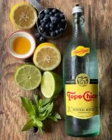 Blueberry Smash Mocktail