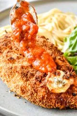 Air Fryer Stuffed Chicken Parmesan