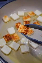 Sautéed Kale with Pan Fried Paneer