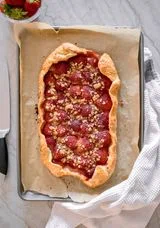 Strawberry Galette with an Oat Crumble Topping
