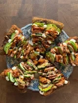 Crispy Tempura Shrimp Sushi Pizza