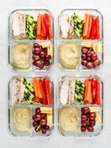 Chicken & Hummus Plate Lunch Meal Prep