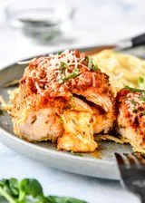 Air Fryer Stuffed Chicken Parmesan