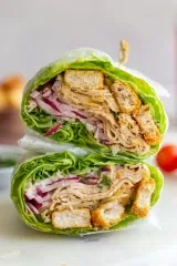 Caesar Tofu Lettuce Wraps