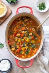 Moroccan Chicken Soup with Chickpeas