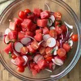 Easy Watermelon, Tomato & Radish Salad