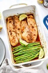Ginger Soy Tilapia and Broiled Asparagus
