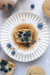 Blueberry Oat Flour Muffins