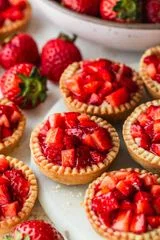 Quick Mini Strawberry Custard Tartlets