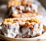 Brown Butter Peach Fritter Cake With Vanilla Glaze