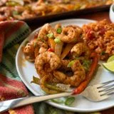 Sheet Pan Shrimp Fajitas