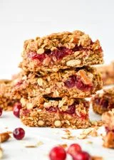 Cranberry Pretzel Oat Crumble Bars