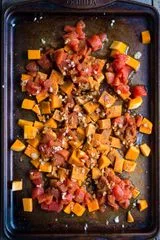 One Pan Salmon and Squash with Couscous