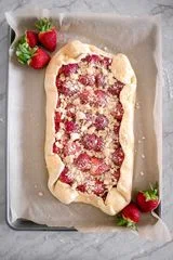 Strawberry Galette with an Oat Crumble Topping