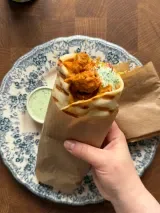 Garlic Butter Chicken Naan Wrap