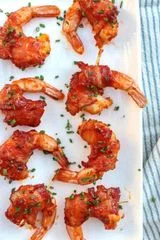 Barbecue Bacon Wrapped Shrimp