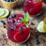 Blueberry Smash Mocktail
