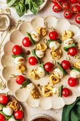 15-Minute Tortellini Caprese Skewers