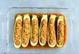 Chicken Parmesan Stuffed Zucchini Boats