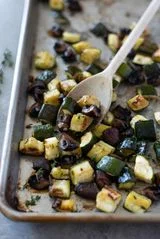 Roasted Zucchini and Mushrooms