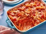 Creamy Pasta Bake with Cherry Tomatoes and Basil