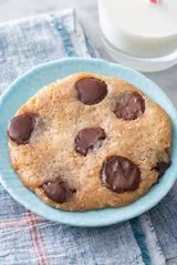 Microwave Chocolate Chip Sea Salt Cookie for ONE